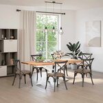 vidaXL Pied de table à manger en forme d'araignée  blanc  150 x 78 x (72-73) cm  acier