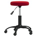 vidaXL Chaise pivotante de bureau Rouge bordeaux Velours