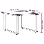 vidaXL Table de Café de Jardin Marron 55x55x35 cm DPC et Acier