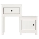 vidaXL Tables de chevet 2 Pièces Blanc 79 5x38x65 5 cm Bois de pin massif