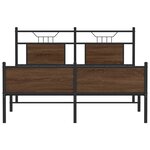 vidaXL Cadre de lit sans matelas chêne marron 140x200 cm