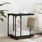 vidaXL Table d'appoint Chêne noir 50 x 35 x 55 5 cm Bois d'ingénierie