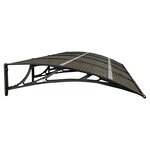 vidaXL Auvent de porte noir 350 x 100 cm en polycarbonate