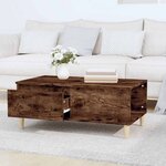 vidaXL Table basse Chêne fumé 90x50x36 5 cm Bois d'ingénierie