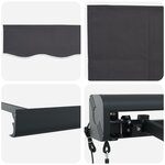 vidaXL Auvent rétractable automatique anthracite 450x300 cm