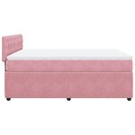 vidaXL Sommier à lattes de lit avec matelas Rose 160x200 cm Velours