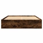 vidaXL Cadre de lit sans matelas chêne fumé 160x200 cm bois ingénierie