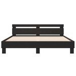 vidaXL Cadre de lit Chêne noir 180 x 200 cm Bois d'ingénierie
