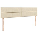 VidaXL Cadre de lit ottoman avec matelas crème 160x200 cm tissu