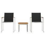 vidaXL Ensembledesalleàmangerd'extérieur 3 Pièces Teck massif