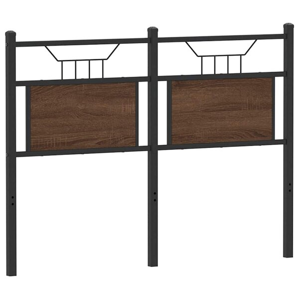 vidaXL Tête de lit de remplacement chêne marron 120 cm bois d'ingénierie et acier