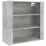 vidaXL Buffet haut Gris béton Bois d'ingénierie
