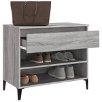 vidaXL Armoire à chaussures Sonoma gris 70x36x60 cm Bois d'ingénierie