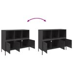 vidaXL Buffet noir 100 5x39x79 cm acier