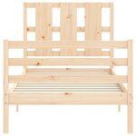 vidaXL Cadre de lit sans matelas bois massif
