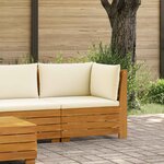 vidaXL Canapé d'angle de jardin Bois d'Acacia Massif Marron