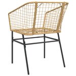 vidaXL Chaises de jardin lot de 2 marron résine tressée