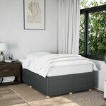 vidaXL Cadre de lit sans matelas gris foncé 120x200 cm tissu