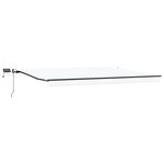 vidaXL Auvent Rétractable Blanc 500 ×350 cm tissu