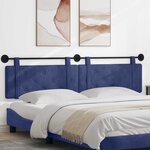 vidaXL Tête de lit suspendue Bleu police Velours