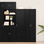 vidaXL Haut Armoire Chêne noir 50 x 42 5 x 185 cm Bois d'ingénierie