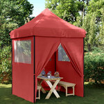 vidaXL Tente de fête Bordeaux 200 x 200 x 306 cm Tissu Oxford