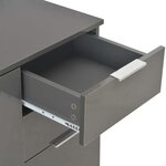 vidaXL Buffet Gris brillant 107x35x80 5 cm