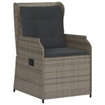 vidaXL Salon de jardin 6 Pièces avec coussins Gris Résine tressée