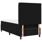 Lit à ressorts avec matelas et LED vidaXL Noir 100x200 cm Tissu