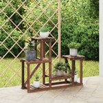 vidaXL Support à fleurs 90x25x73 5 cm bois massif de sapin