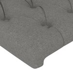 vidaXL Tête de lit avec oreilles Gris foncé 147x16x78/88 cm Tissu