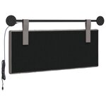 vidaXL Tête de lit suspendue Avec lumière LED Taupe Tissu