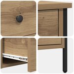 vidaXL Cabinet de Chevet Artisan Chêne 40x42x50 cm Bois d'Ingénierie