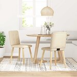 vidaXL Chaises à manger lot de 2 crème tissu
