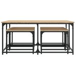 vidaXL Tables basses gigognes 5 Pièces chêne sonoma bois d'ingénierie