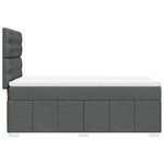 vidaXL Sommier à lattes de lit et matelas Gris foncé 90x190 cm Tissu
