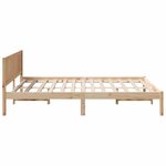 vidaXL Cadre de lit Marron 140 x 200 cm Bois de pin massif