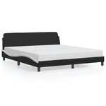 vidaXL Cadre de lit Dover noir et blanc 180x200 cm similicuir