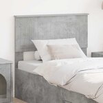 vidaXL Tête de lit avec tête de lit Gris béton 90 cm Bois d'ingénierie