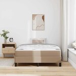 vidaXL Cadre de lit avec matelas Cappuccino 120 x 200 cm tissu