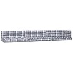 vidaXL Coussins de palette lot de 7 motif de carreaux gris tissu