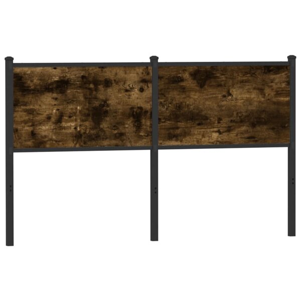 vidaXL Tête de lit chêne fumé 150 cm bois d'ingénierie et acier