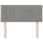 vidaXL Tête de lit Gris clair 80x5x78/88 cm Velours