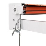 vidaXL Auvent rétractable orange et marron 4x3 m tissu et aluminium