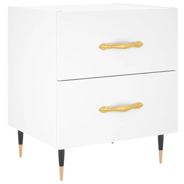vidaXL Table de chevet blanc 40x35x47 5 cm bois d’ingénierie