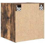 vidaXL Tables de chevet murales 2 Pièces chêne fumé 38x34x40 cm
