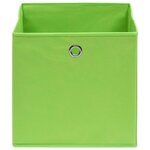 vidaXL Boîtes de rangement 10 Pièces Tissu intissé 28x28x28 cm Vert