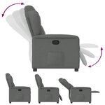 vidaXL Fauteuil inclinable Gris foncé Tissu