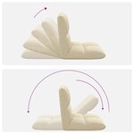 vidaXL Fauteuil de sol ajustable Crème Tissu