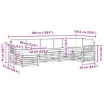 vidaXL Ensemble de canapés d'extérieur 6 Pièces Blanc et Beige